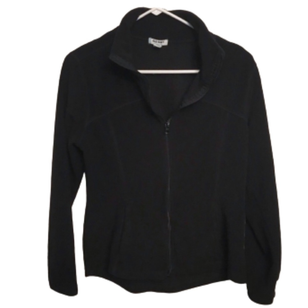 2/$10 Old Navy full zip fleece black medium